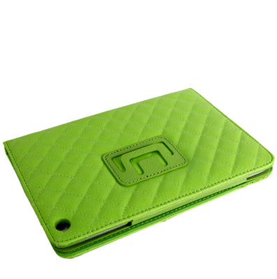 Plaid Texture Soft Leather Case with Holder & Sleep / Wake-up Function for iPad mini / mini 2 Retina
