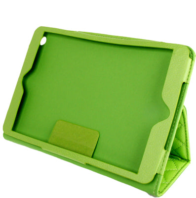Plaid Texture Soft Leather Case with Holder & Sleep / Wake-up Function for iPad mini / mini 2 Retina