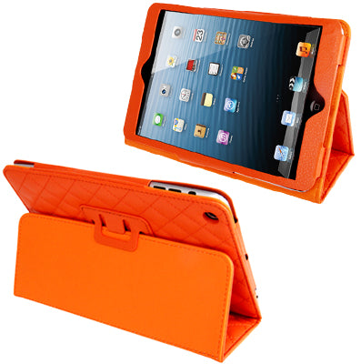 Plaid Texture Soft Leather Case with Holder & Sleep / Wake-up Function for iPad mini / mini 2 Retina