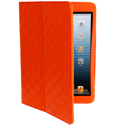Plaid Texture Soft Leather Case with Holder & Sleep / Wake-up Function for iPad mini / mini 2 Retina