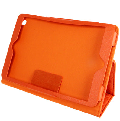 Plaid Texture Soft Leather Case with Holder & Sleep / Wake-up Function for iPad mini / mini 2 Retina