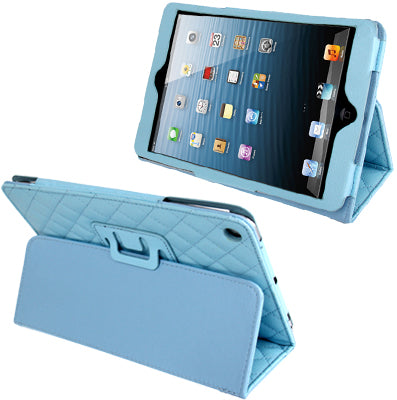 Plaid Texture Soft Leather Case with Holder & Sleep / Wake-up Function for iPad mini / mini 2 Retina