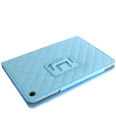 Plaid Texture Soft Leather Case with Holder & Sleep / Wake-up Function for iPad mini / mini 2 Retina