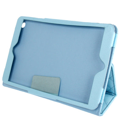 Plaid Texture Soft Leather Case with Holder & Sleep / Wake-up Function for iPad mini / mini 2 Retina
