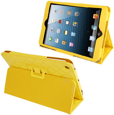Plaid Texture Soft Leather Case with Holder & Sleep / Wake-up Function for iPad mini / mini 2 Retina
