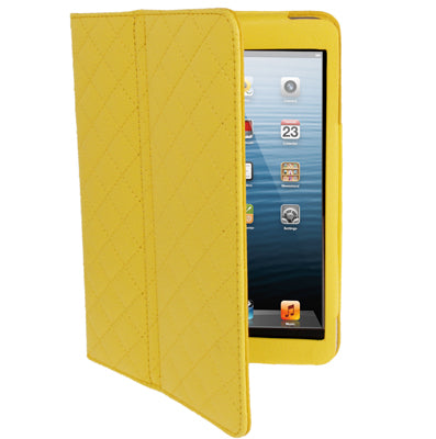 Plaid Texture Soft Leather Case with Holder & Sleep / Wake-up Function for iPad mini / mini 2 Retina
