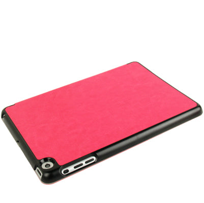 3-folding Crazy Horse Texture Ultrathin Protective Leather Case with Holder for iPad mini 1 / 2 / 3
