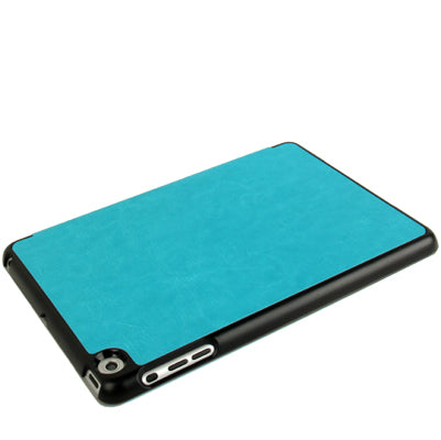 3-folding Crazy Horse Texture Ultrathin Protective Leather Case with Holder for iPad mini 1 / 2 / 3