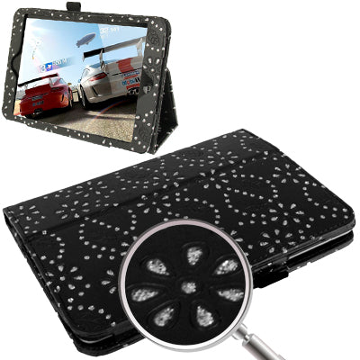 Diamond Palace Flower Pattern Leather Case with Holder for iPad mini 1 / 2 / 3