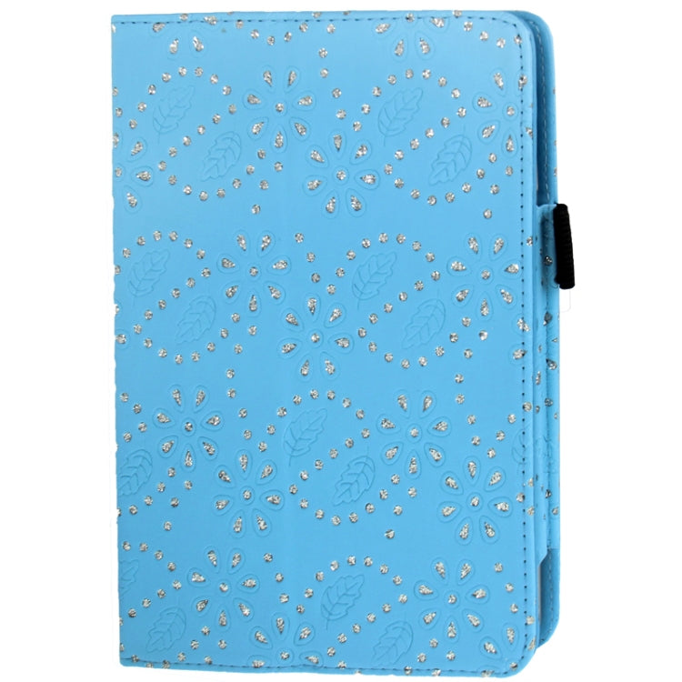Diamond Palace Flower Pattern Leather Case with Holder for iPad mini 1 / 2 / 3