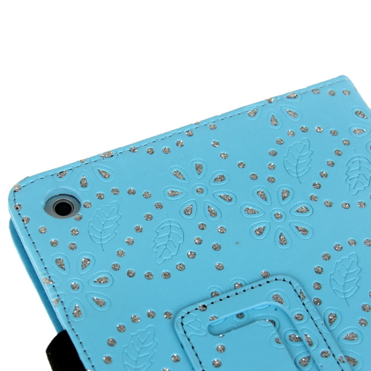 Diamond Palace Flower Pattern Leather Case with Holder for iPad mini 1 / 2 / 3