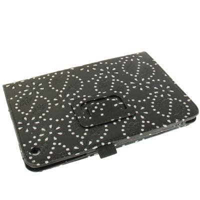 Diamond Palace Flower Pattern Leather Case with Holder for iPad mini 1 / 2 / 3