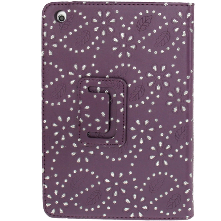 Diamond Palace Flower Pattern Leather Case with Holder for iPad mini 1 / 2 / 3