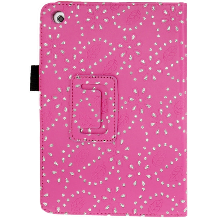 Diamond Palace Flower Pattern Leather Case with Holder for iPad mini 1 / 2 / 3