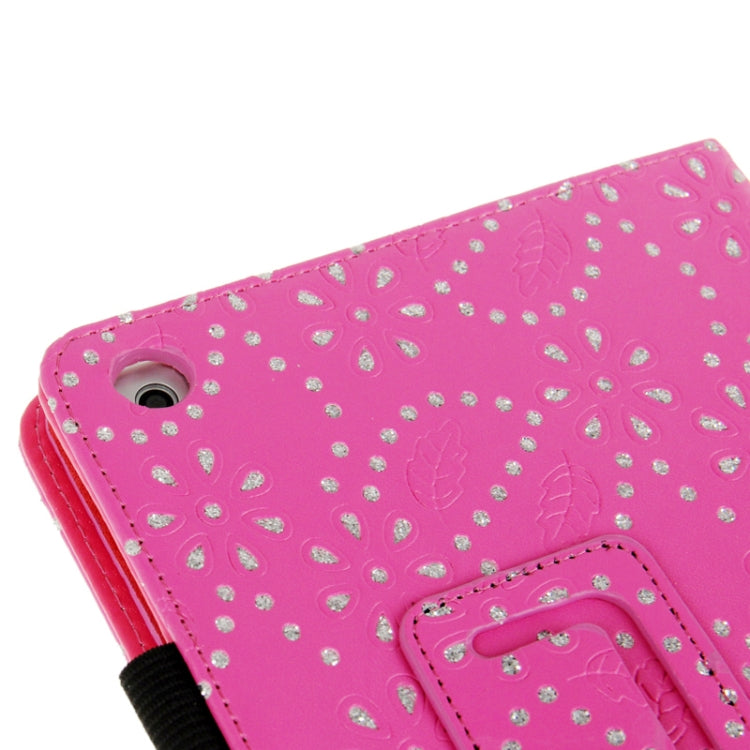 Diamond Palace Flower Pattern Leather Case with Holder for iPad mini 1 / 2 / 3