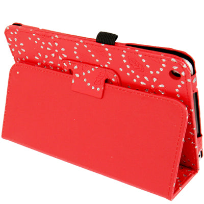 Diamond Palace Flower Pattern Leather Case with Holder for iPad mini 1 / 2 / 3
