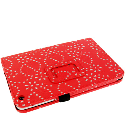 Diamond Palace Flower Pattern Leather Case with Holder for iPad mini 1 / 2 / 3