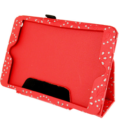 Diamond Palace Flower Pattern Leather Case with Holder for iPad mini 1 / 2 / 3