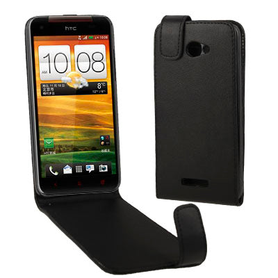 Vertical Flip Soft Leather Case for HTC X920e / Butterfly(Black)