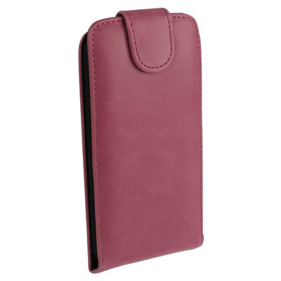 Pure Color Magnetic Vertical Flip Leather Case for HTC One / M7 (Baby Pink)