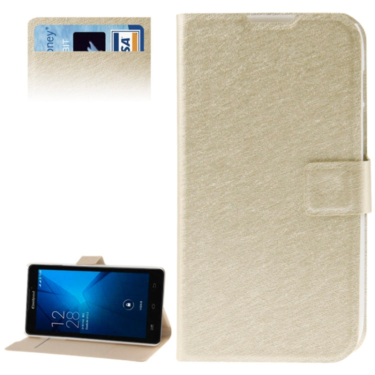 Hairline Texture Flip Leather Case with Credit Card Slots & Holder for Coolpad 5951