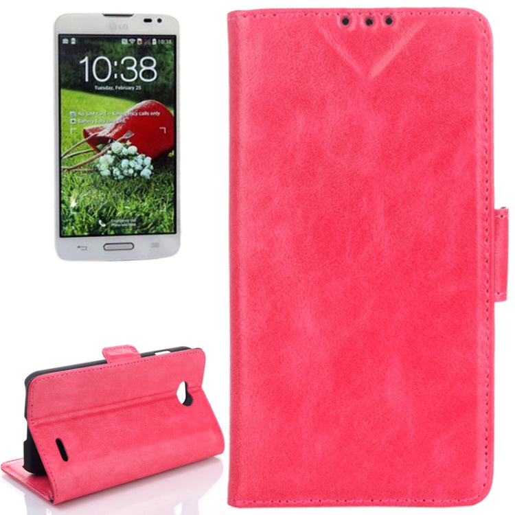 Oil Leather Case with Card Slot & Holder for LG Optimus L70