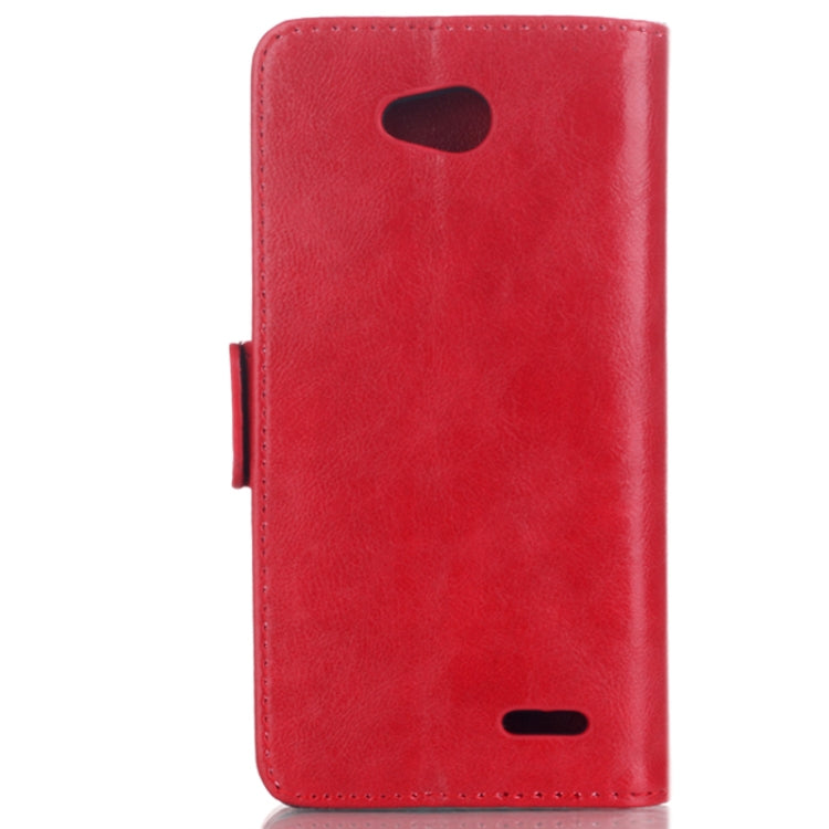 Oil Leather Case with Card Slot & Holder for LG Optimus L70
