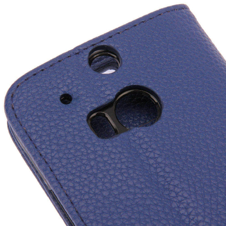 Litchi Texture Leather Case with Holder & Credit Card Slot for HTC One M8
