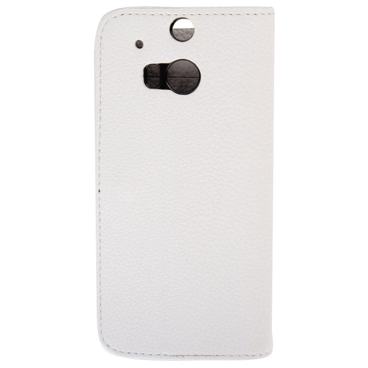 Litchi Texture Leather Case with Holder & Credit Card Slot for HTC One M8