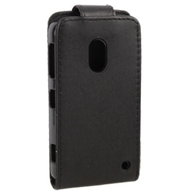 Pure Color Vertical Flip Leather Case for Nokia Lumia 620 (Black)