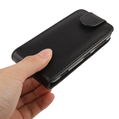 Pure Color Vertical Flip Leather Case for Nokia Lumia 620 (Black)