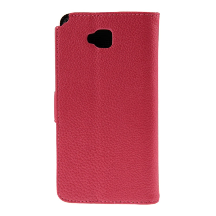 Litchi Texture Flip Leather Case with Credit Card Slots & Holder for LG G Pro Lite / D686