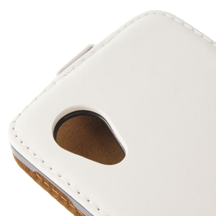 Vertical Flip Leather Case for Google Nexus 5 / E980 (White)