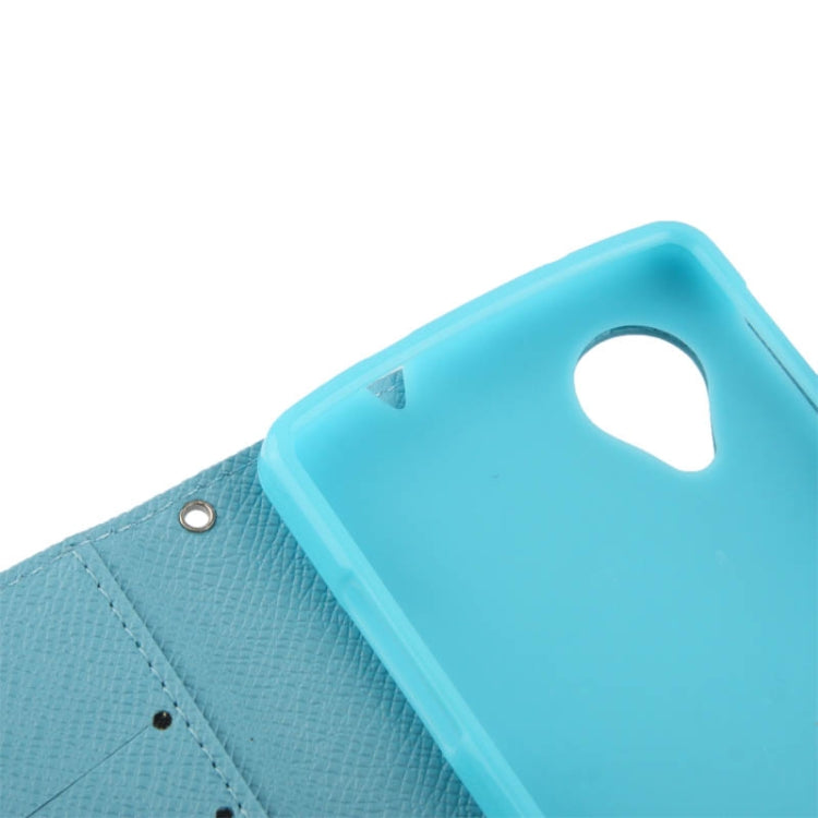 Cross Texture Leather Case with Credit Card Slot & Holder for Google Nexus 5 / D820 / D821