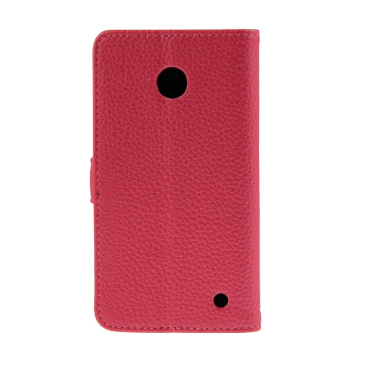 Litchi Texture Flip Leather Case with Credit Card Slots & Holder for Nokia Lumia 630