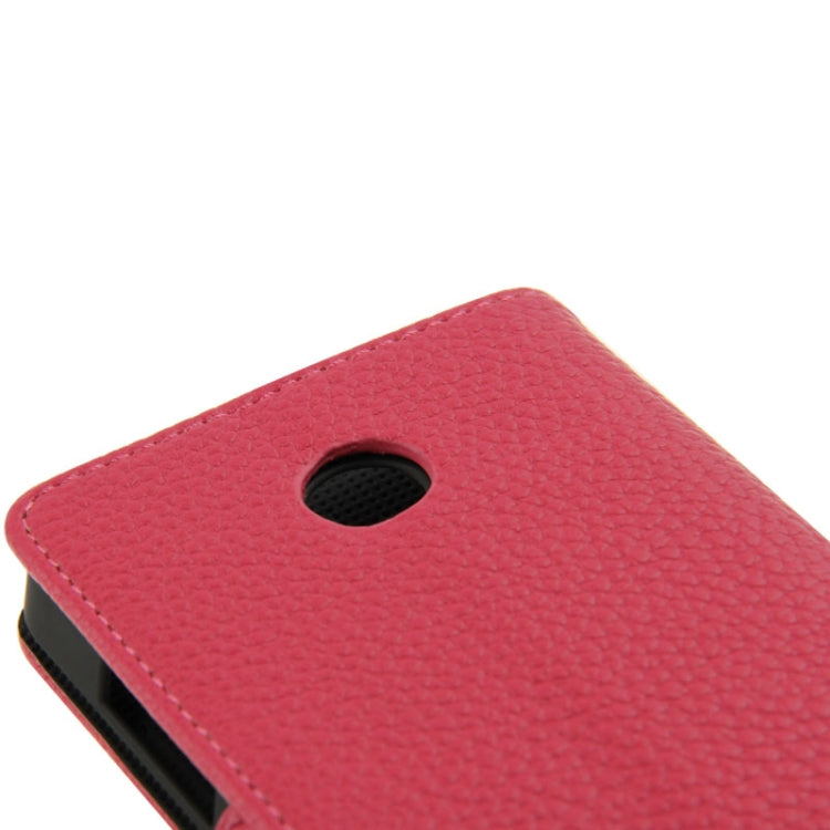 Litchi Texture Flip Leather Case with Credit Card Slots & Holder for Nokia Lumia 630