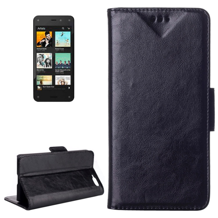 Oil Skin Texture Horizontal Flip Leather Case with Card Slots & Holder for Amazon Fire Phone