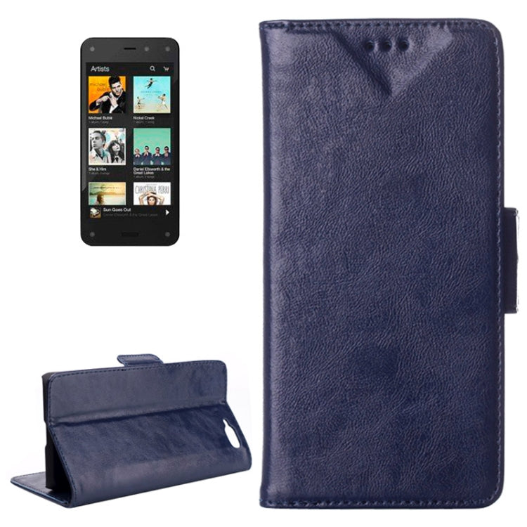 Oil Skin Texture Horizontal Flip Leather Case with Card Slots & Holder for Amazon Fire Phone