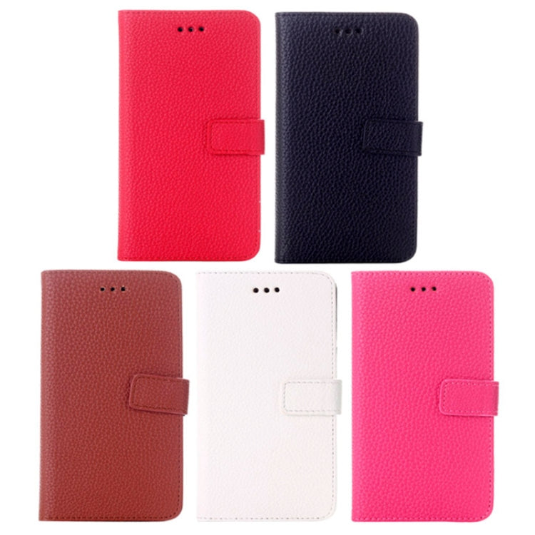 Litchi Texture Magnetic Button Horizontal Flip Leather Case with Card Slots & Holder for Motorola Moto E / XT1021