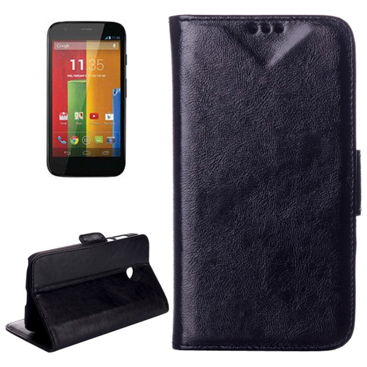 Crazy Horse Texture Horizontal Flip Leather Case with Card Slots & Holder for Motorola Moto E / XT1021