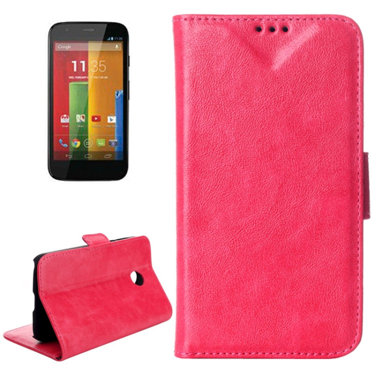 Crazy Horse Texture Horizontal Flip Leather Case with Card Slots & Holder for Motorola Moto E / XT1021