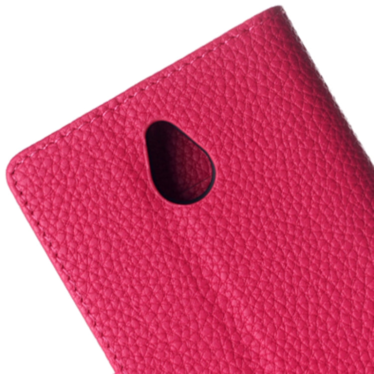 Litchi Texture Magnetic Button Horizontal Flip Leather Case with Card Slots & Holder for Nokia X2