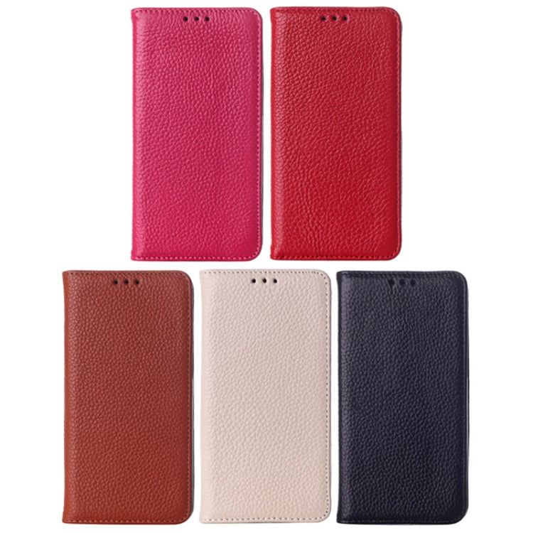 Litchi Texture Horizontal Flip Genuine Leather Case with Card Slots & Holder for Huawei Honor 6