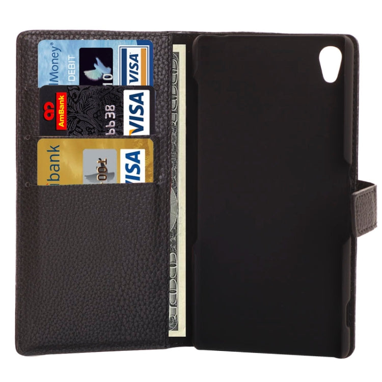 Litchi Texture Horizontal Flip Smart Leather Case with Holder & Card Slots & Wallet for Sony Xperia Z3 / D6653