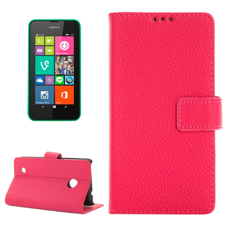 Litchi Texture Horizontal Flip Smart Leather Case with Holder & Card Slots & Wallet for Nokia Lumia 530