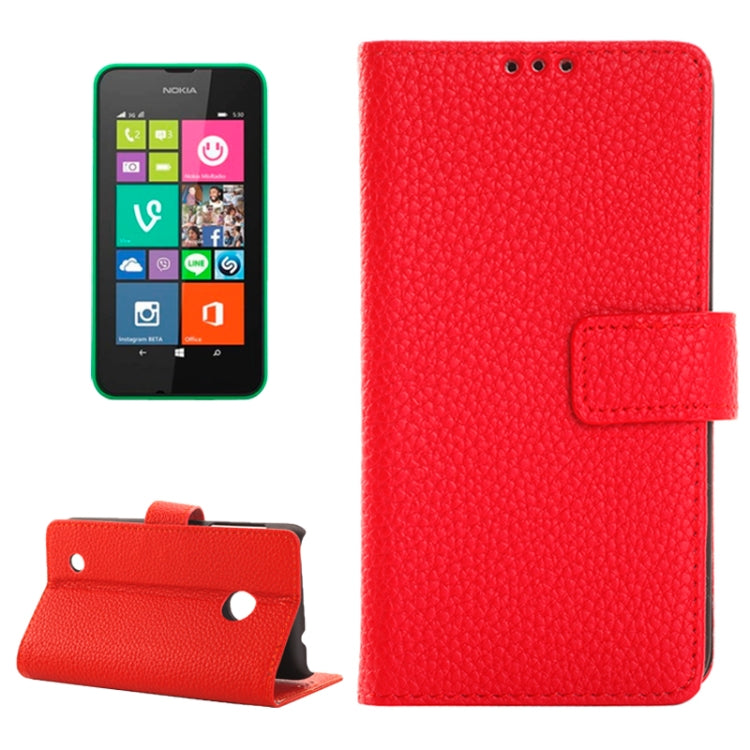 Litchi Texture Horizontal Flip Smart Leather Case with Holder & Card Slots & Wallet for Nokia Lumia 530