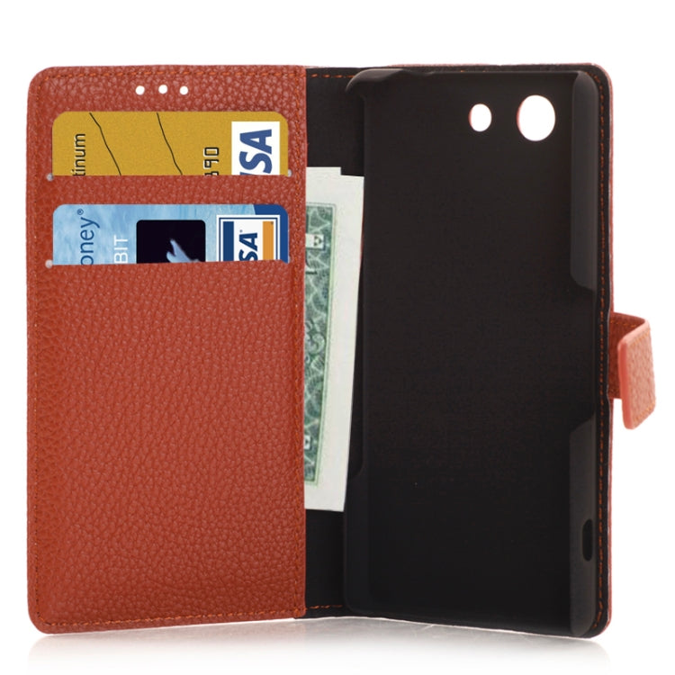 Litchi Texture Horizontal Flip Smart Leather Case with Holder & Card Slots & Wallet for Sony Xperia Z3 Compact