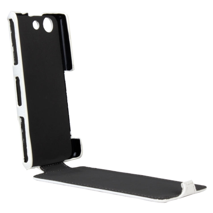 Litchi Texture Vertical Flip Leather Case for Sony Xperia Z3 Compact