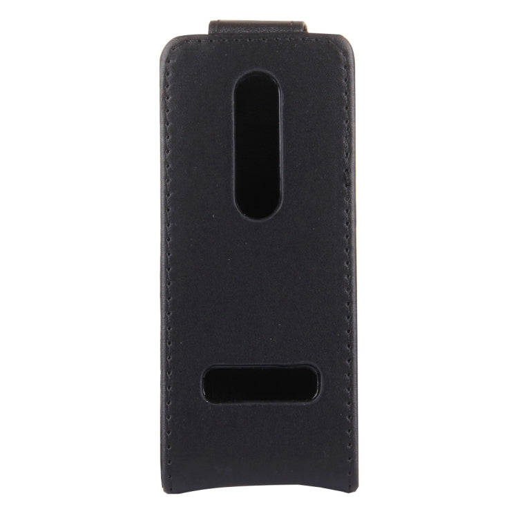 Vertical Flip Magnetic Button Leather Case for Nokia N301