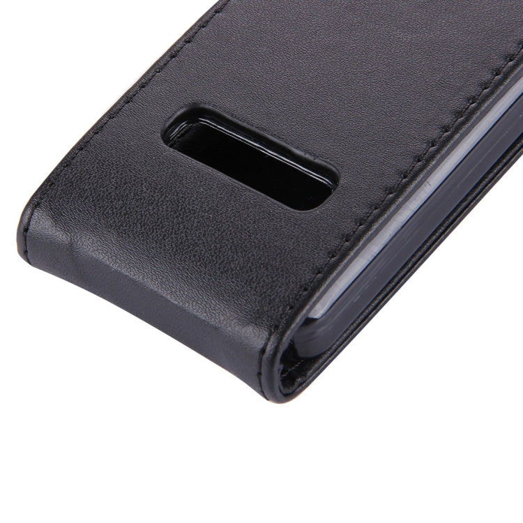 Vertical Flip Magnetic Button Leather Case for Nokia N301